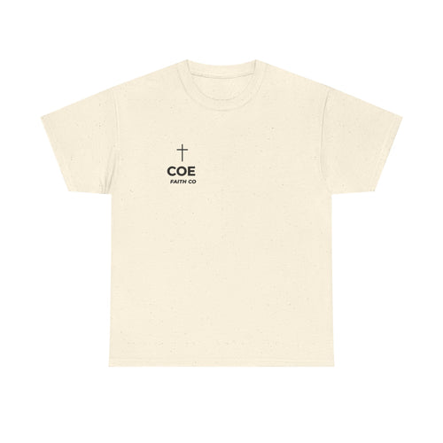 Coe Faith Co. Signature Tee | Faith-Based Christian T-Shirt | Walking by Faith Not by Sight
