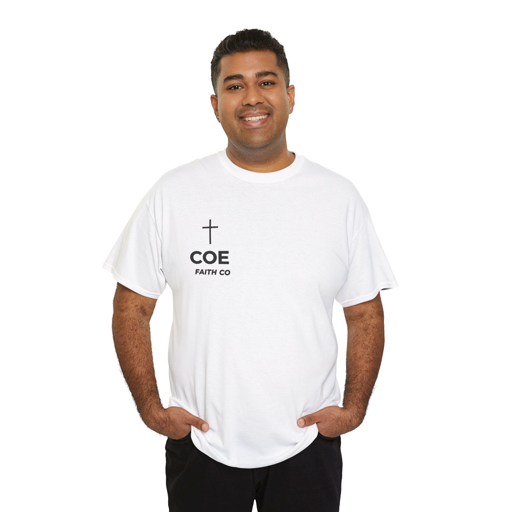 Coe Faith Co. Signature Tee | Faith-Based Christian T-Shirt | Walking by Faith Not by Sight