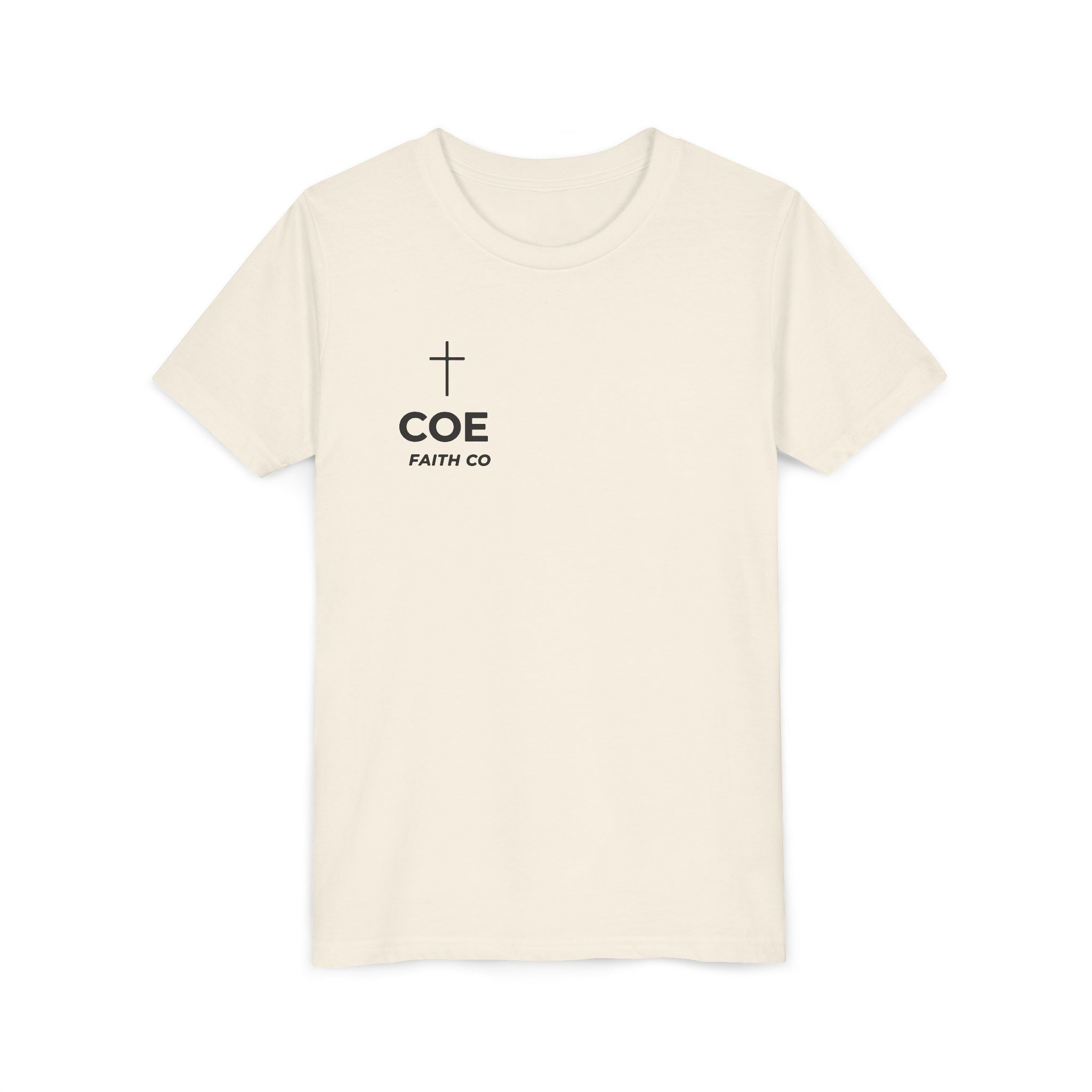 Coe Faith Co. Youth Tee | Faith-Based Christian T-Shirt for Kids