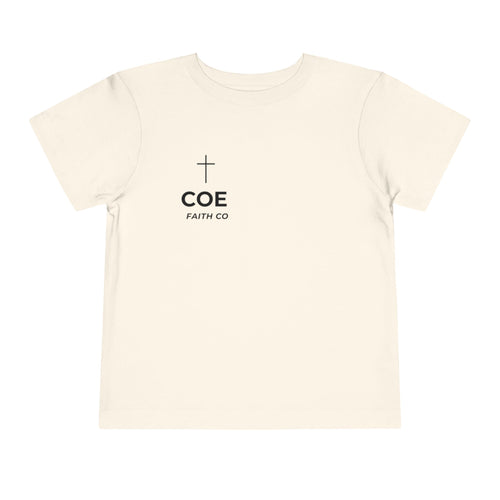 Coe Faith Co. Signature Tee | Toddler Christian T-Shirt | Faith-Based Kids Shirt