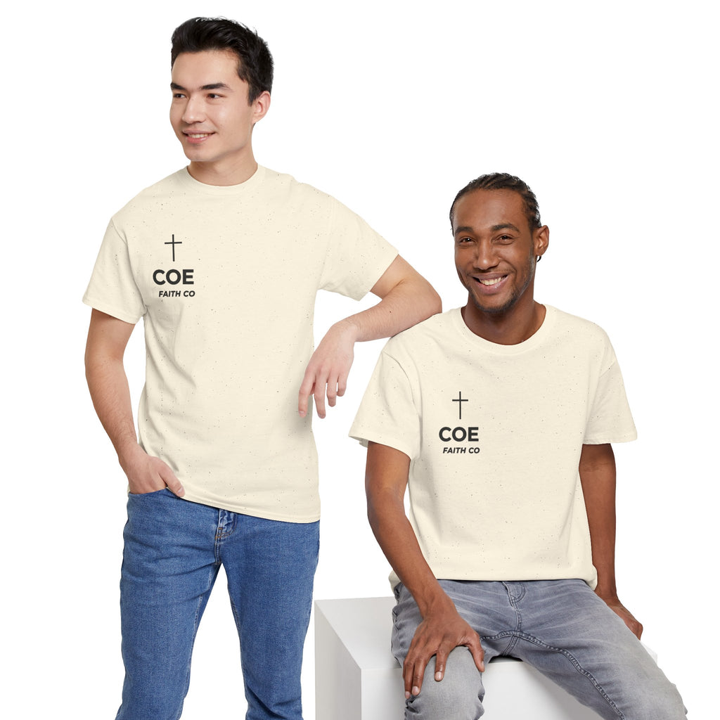 Coe Faith Co. Signature Tee | Faith-Based Christian T-Shirt | Walking by Faith Not by Sight