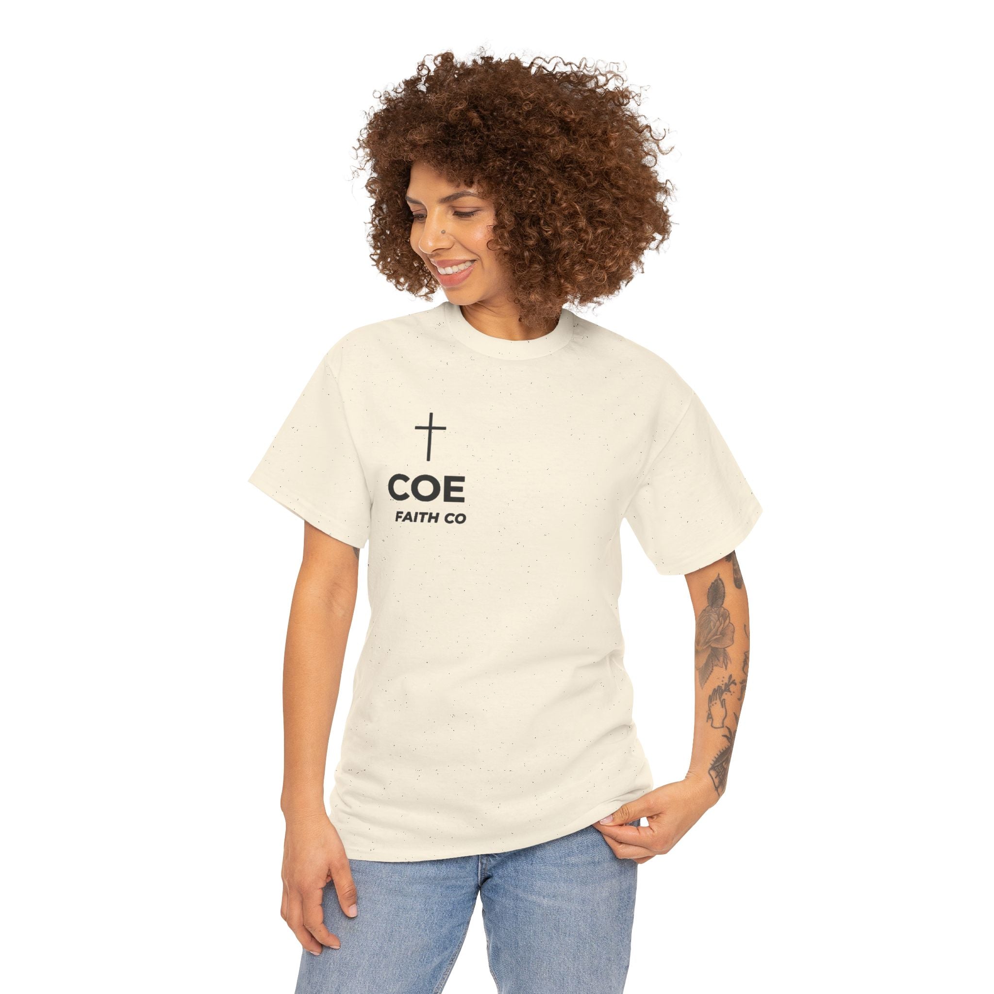 Coe Faith Co. Signature Tee | Faith-Based Christian T-Shirt | Walking by Faith Not by Sight