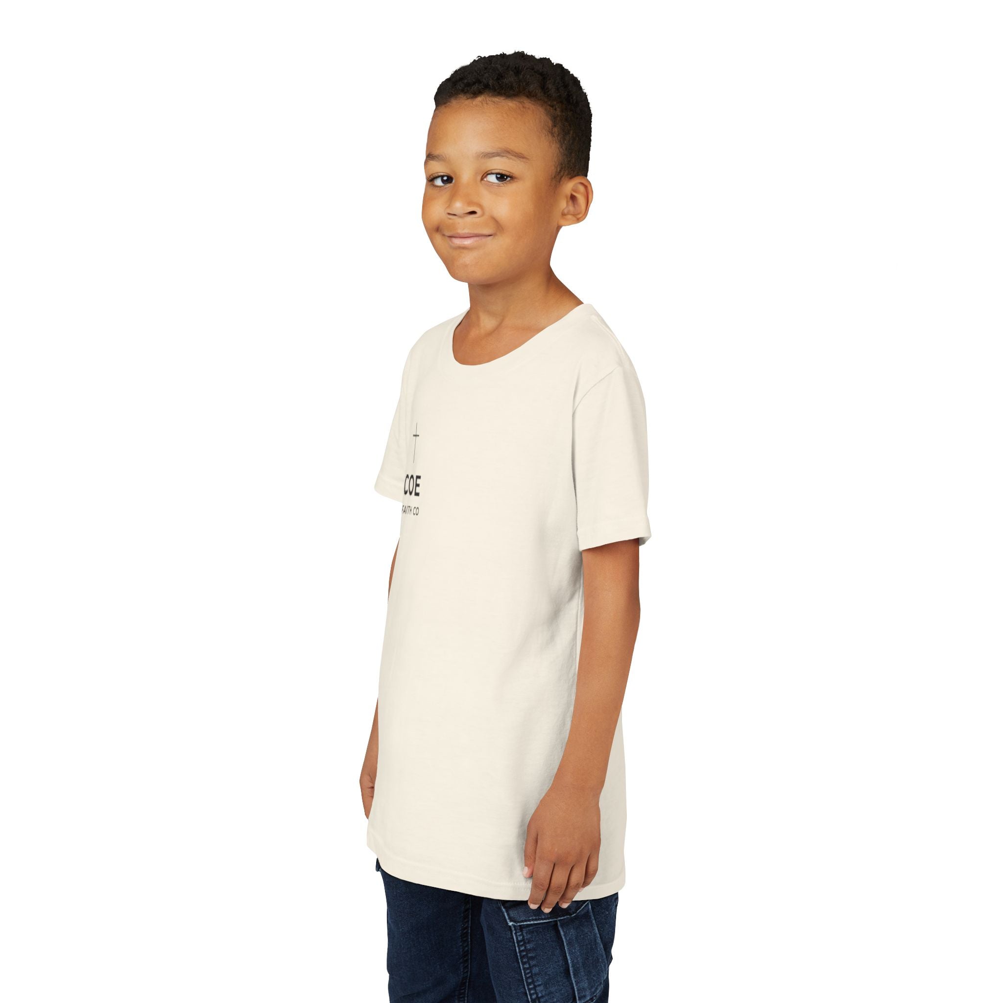 Coe Faith Co. Youth Tee | Faith-Based Christian T-Shirt for Kids