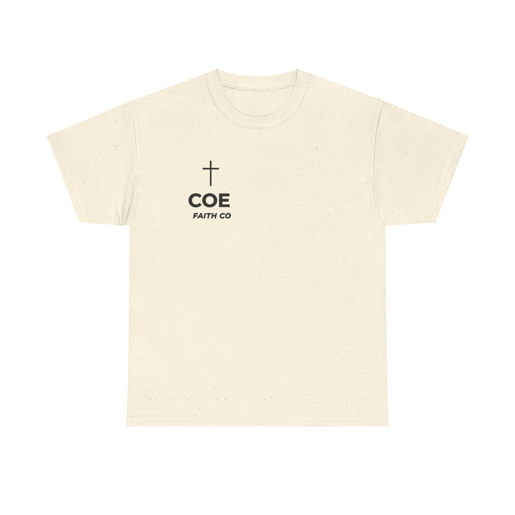Coe Faith Co. Signature Tee | Faith-Based Christian T-Shirt | Walking by Faith Not by Sight