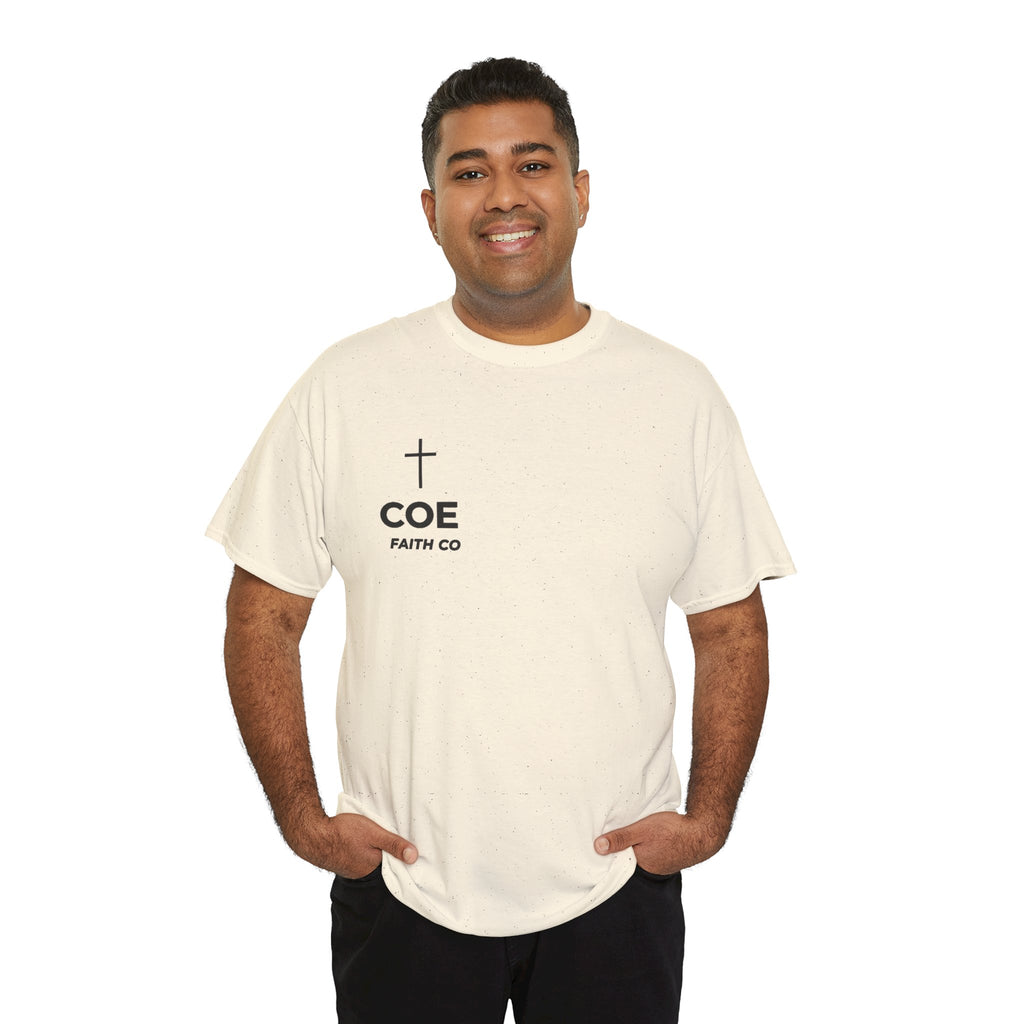 Coe Faith Co. Signature Tee | Faith-Based Christian T-Shirt | Walking by Faith Not by Sight