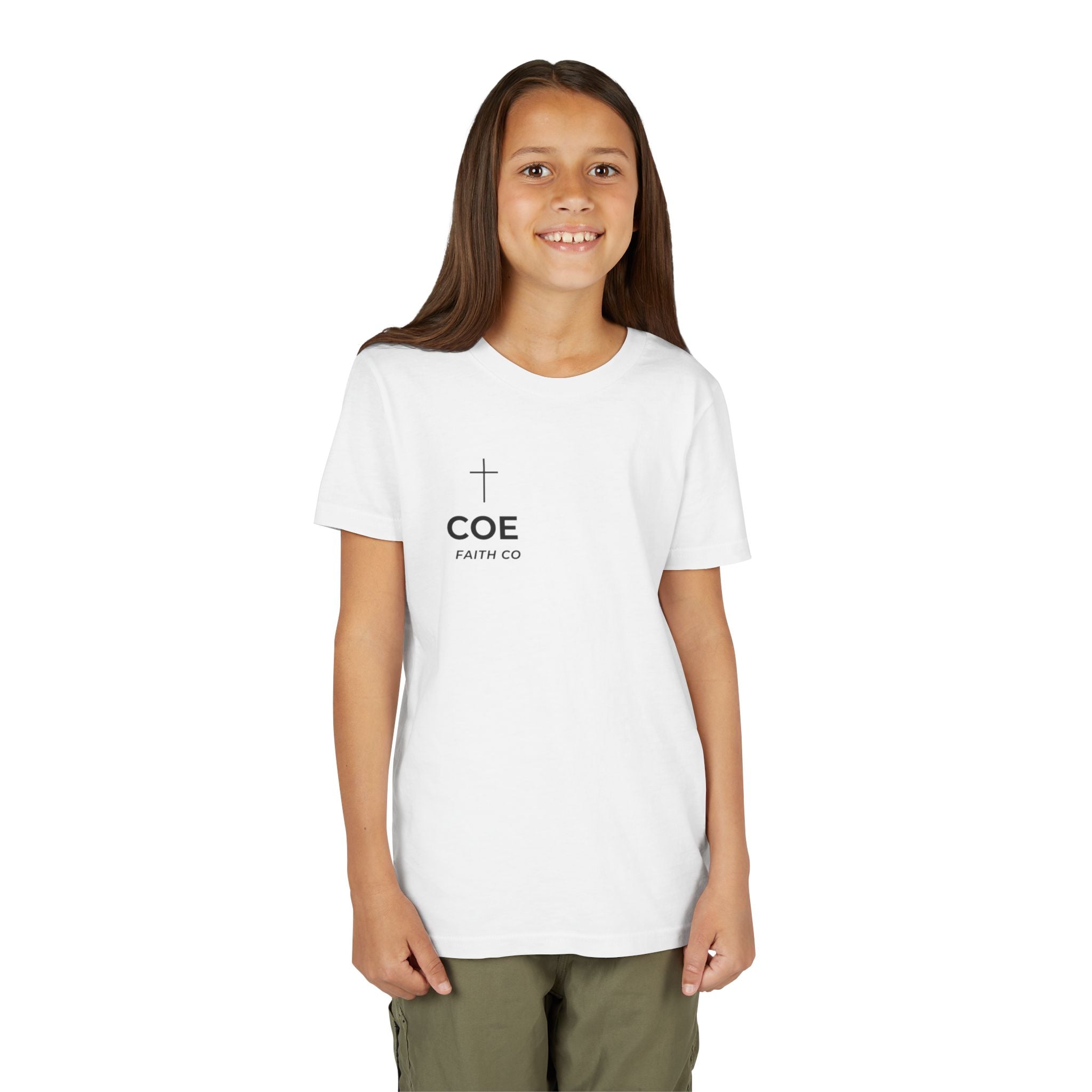 Coe Faith Co. Youth Tee | Faith-Based Christian T-Shirt for Kids