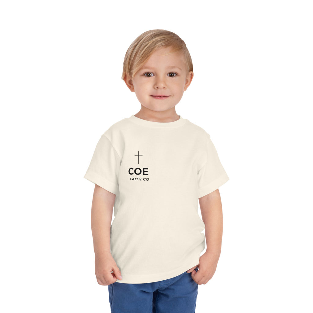 Coe Faith Co. Signature Tee | Toddler Christian T-Shirt | Faith-Based Kids Shirt