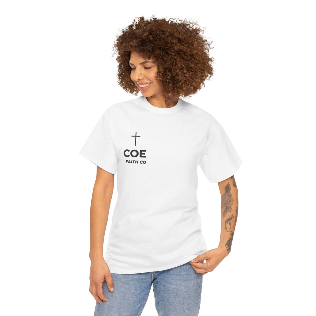 Coe Faith Co. Signature Tee | Faith-Based Christian T-Shirt | Walking by Faith Not by Sight