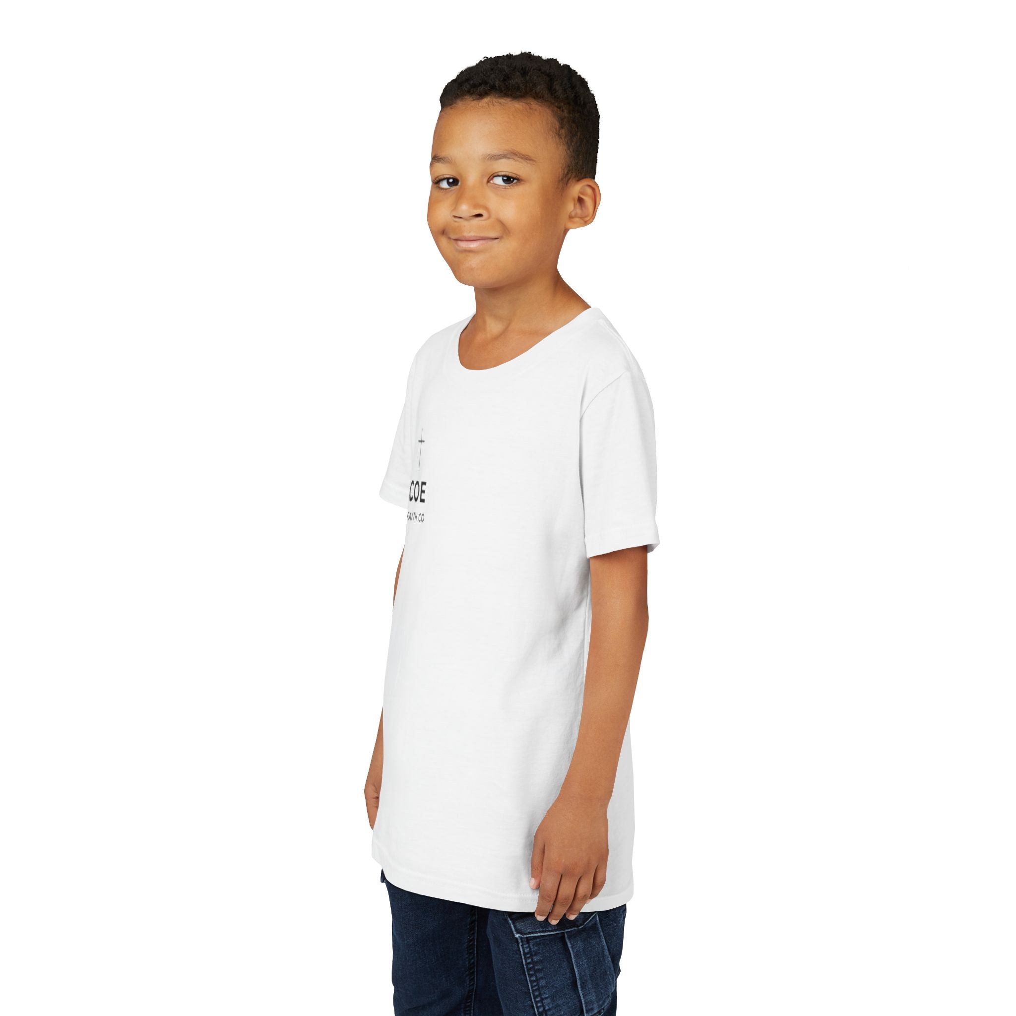 Coe Faith Co. Youth Tee | Faith-Based Christian T-Shirt for Kids