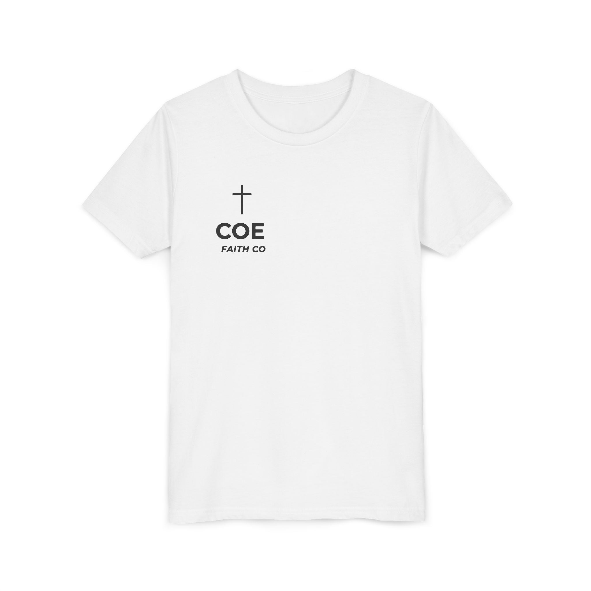 Coe Faith Co. Youth Tee | Faith-Based Christian T-Shirt for Kids