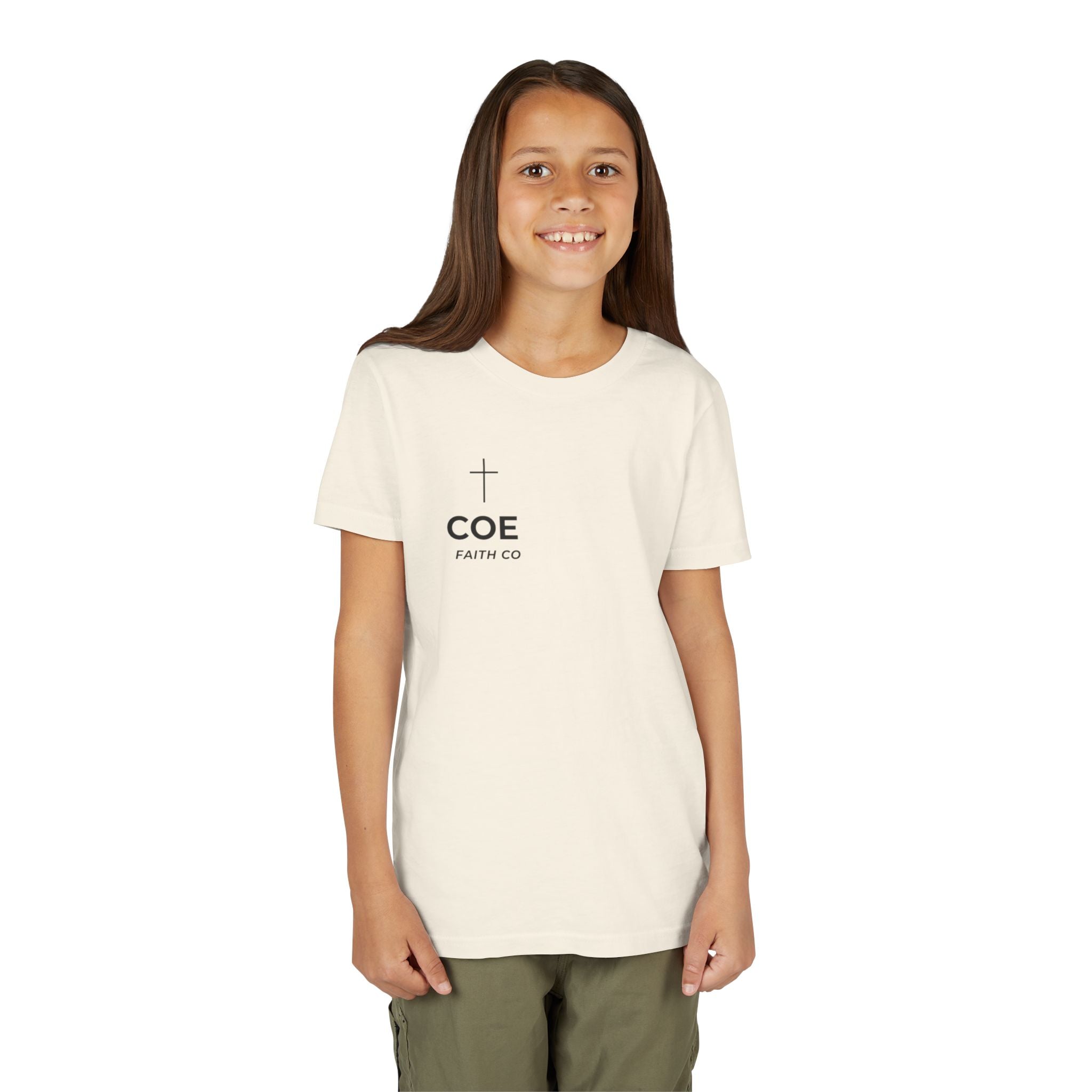 Coe Faith Co. Youth Tee | Faith-Based Christian T-Shirt for Kids