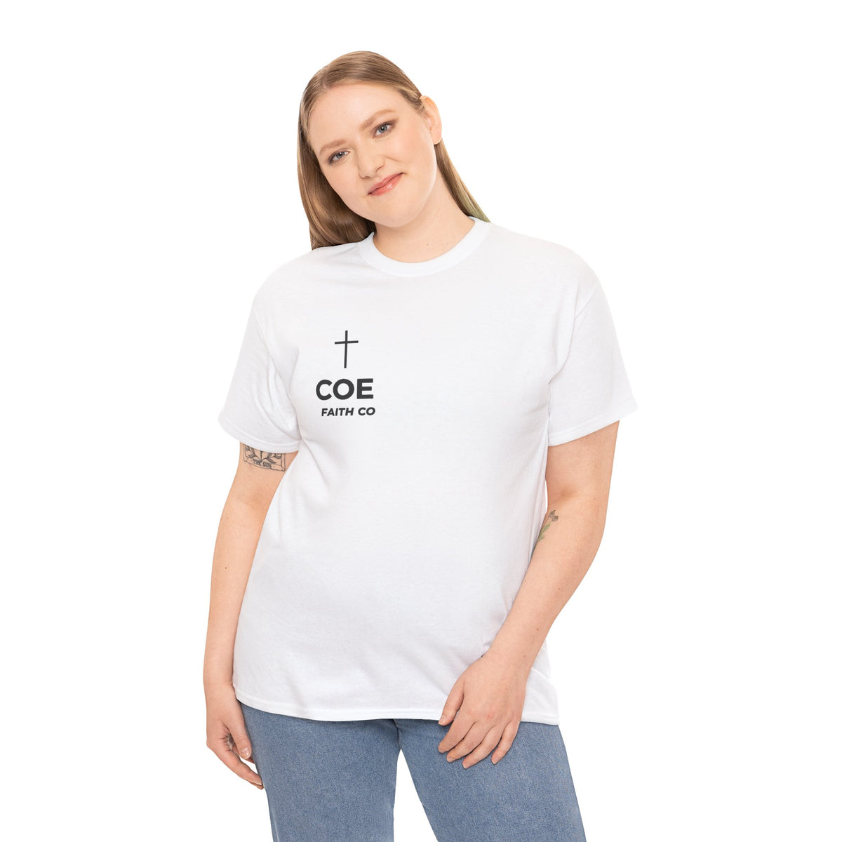 Coe Faith Co. Signature Tee | Faith-Based Christian T-Shirt | Walking by Faith Not by Sight