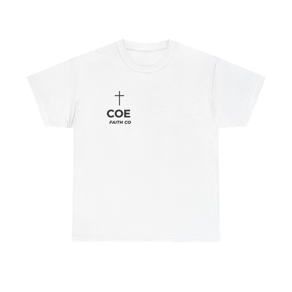 Coe Faith Co. Signature Tee | Faith-Based Christian T-Shirt | Walking by Faith Not by Sight